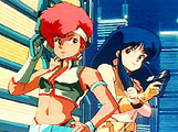 Dirty Pair: Kei and Yuri (from the first TV series opening) (© Haruka Takachiho / Studio Nue / Sunrise / NTV / ADV)